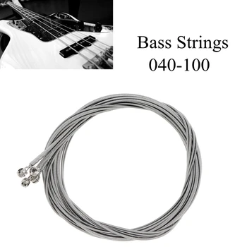 1 комплект басовых струн Стальной корд 040-100 для 4-струнной электрогитары Бас-гитара Музыкальные инструменты