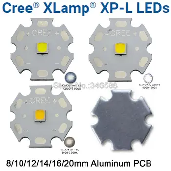 10 Вт Cree XPL XP-L Светодиодная излучающая лампа высокой плотности Светлый Белый Теплый белый Нейтральный белый 8 мм 10 мм 12 мм 14 мм 16 мм 20 мм Алюминиевая печатная плата