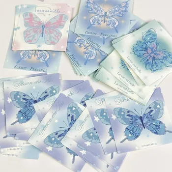 200 листов / коробка Корейская мода Блокнот для заметок Градиентный цвет Бабочка Декоративная бумага для скрапбукинга Прекрасная однотонная нелипкая бумага