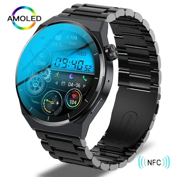 2023 NFC Smart Watch Мужчины GT3 Pro AMOLED 390 * 390 HD Экран Сердечный ритм Bluetooth Call IP68 Водонепроницаемые смарт-часы для Huawei Xiaomi
