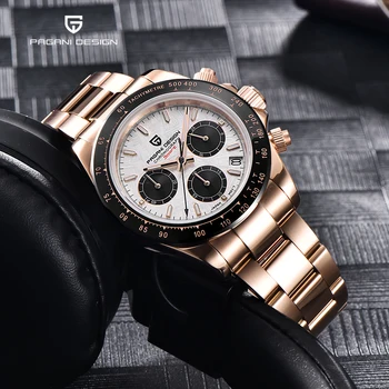 2023 Новый PAGANI DESIGN Топ-бренд Роскошные мужские кварцевые часы Спортивные часы с хронографом VK63 для мужчин Сапфир Водонепроницаемый Reloj Hombre