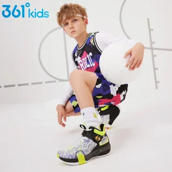 361 градус Брендовая баскетбольная обувь Детские модные кроссовки для мальчиков Удобная детская спортивная обувь Дышащая повседневная обувь на открытом воздухе