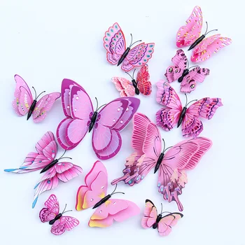 3D Двухслойная бабочка Детский сад Украшение детской комнаты Моделирование Бабочка Творческое украшение дома