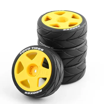 4 шт. Резиновая шина колеса для Tamiya TT01 TT01E TT02 TT02B XV01 TA06 PTG-2 1/10 RC Авто Обновления Аксессуары