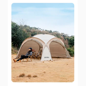  5-8 человек Открытый кемпинг Купол Навес Палатка 3000 мм Сверхпрочный водонепроницаемый столб из углеродного волокна Ветрозащитный и солнцезащитный солнцезащитный козырек