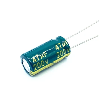5 шт./лот 47 мкФ 200 В 47 мкФ алюминиевый электролитический конденсатор размер 10 * 20 20%
