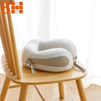 8H U-образная подушка для шеи из пены с эффектом памяти, мягкая подушка для путешествий с медленным отскоком, твердая подушка для сна во время обеденного перерыва, подушка для поддержки головы и шеи