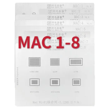 Amaoe для Mac MacBook a1534 a1534 /sr2zy A1706 /A1707 A2159-T2/ A1989 / A1990 DDR SSD pro A2159 BGA Шаблон трафарета для реболлинга