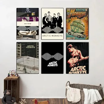 Arctic Monkeys Плакат Плакаты Крафт-бумага Винтажный плакат Настенное искусство Живопись Исследование Эстетическое искусство Наклейки на стену небольшого размера