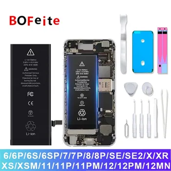 BoFeite Оригинальный аккумулятор ic для Iphone 5 6s 6Plus 7 8 Plus X XR XS MAX Аккумулятор для телефона APPLE 11 12 pro max литий-ионный аккумулятор