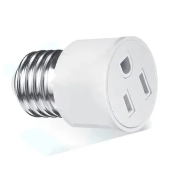 E26 / E27 3-контактный адаптер для патрона лампочки, поляризационная розетка, преобразователь