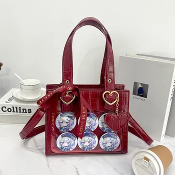 Fanchila Lolita Женская сумка 2022 Тренд Субкультура Кожаные Ita Сумки Женская мода DIY Harajuku Aesthetic Tote Bolso Mujer