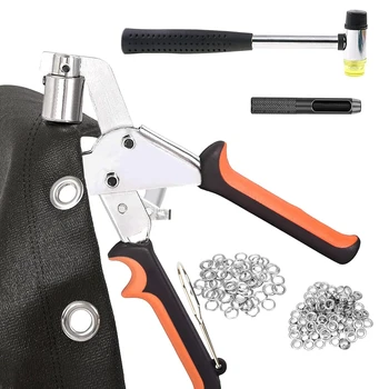  Glummet Tool Kit Металлический ручной втулочный пресс с 500 шт. 3/8 дюйма втулками и резиновым молотком