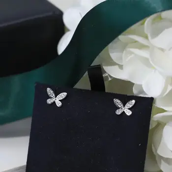 High Classic 2023 Trend Hot Sale Новые роскошные ювелирные серьги Sliver известного бренда для женщин Butterfly Ear Stud Anniversary Gifts