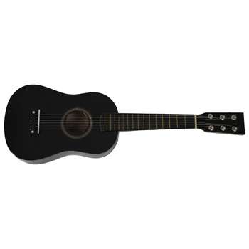 IRIN Mini 23-дюймовая липа 12 ладов 6-струнная акустическая гитара с медиатором и струнами для детей / начинающих (черная)