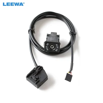 LEEWA Авто AUX IN MP3 Аудио 3,5 мм Женский интерфейсный провод для VolksWagen Audi Ford Skoda Модифицированный кабельный адаптер AUX #CA6888