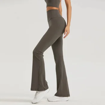 Lulu Бренд Заменители Groove Расклешенные брюки с супервысокой посадкой Nulu Обычные штаны для йоги Походные штаны Колготки для бега