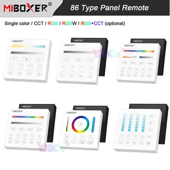 Miboxer 86 тип Smart Touch Panel Dimming/CCT/RGB/RGBW/RGB + CCT Светодиодный контроллер беспроводной дистанционный 3 В 220 В 110 В 4-зонный диммер