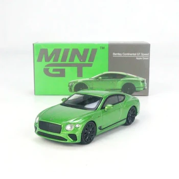 MINI GT 1:64 Bentley Continental GT Speed 2022 Apple Green MGT00473-CH Модель автомобиля Мальчик Игрушечная модель Друзья Подарки Коллекционирование украшений