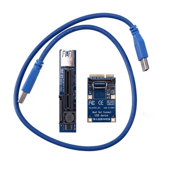 Mini PCIE на PCI-E X4 слот Адаптер для вертикальной карты с удлинителем USB3.0 60 см PCI Express Riser Card PCIE Extender