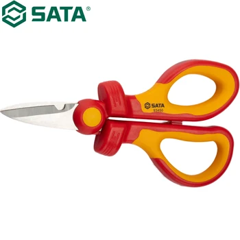 SATA 93450 VDE Изолированные ножницы электрика 160 мм Высококачественные материалы Изысканное мастерство Простое управление