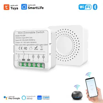 Tuya WiFi Умный диммер Переключатель Модуль Выключатель Alexa Alice Home Voice Timing Световой выключатель для Smart Life