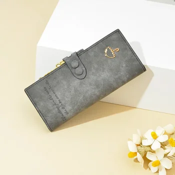 Wallet's Новый женский длинный кошелек Винтажная матовая сумка с кисточками Сумка для хранения с тройным складыванием