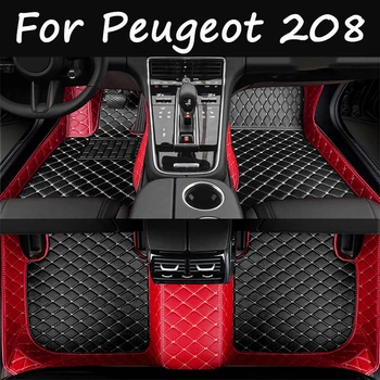 Автомобильные коврики для Peugeot 208 P21 2019~2022 Антигрязная накладка Авто Ковер Accesorios Para Auto Кожаный коврик Автомобильные аксессуары Интерьер