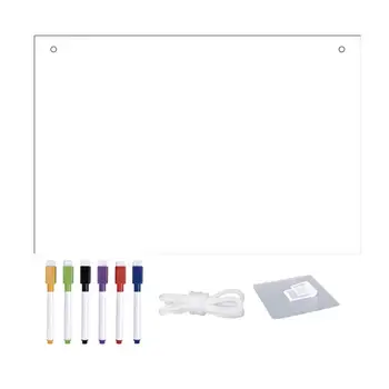 Акриловый монтаж календаря Clear Dry Erase Whiteboard Календарь Do List Memo Доска для заметок с 6 цветами Маркеры Еженедельное планирование