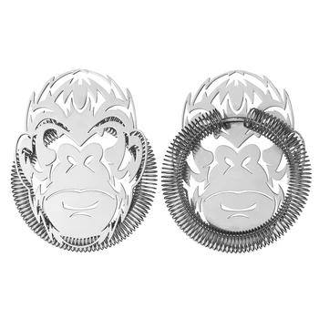 Барное ситечко для коктейлей Ситечко Hawthorne Нержавеющая сталь с обезьяньим дизайном