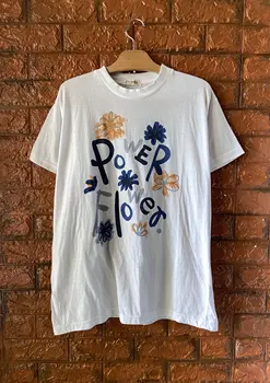 Винтажная футболка 90-х годов Flower Power Hippie 1970-х годов /