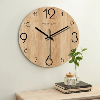  Винтажные деревянные часы Настенные часы Домашний декор Настенные часы Современный дизайн Креативные карманные часы