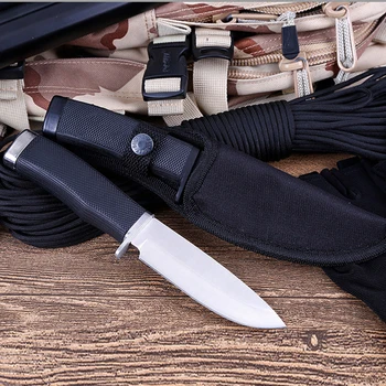 Высококачественный японский нож с фиксированным лезвием Охотничий нож Тактический нож для выживания на открытом воздухе Самооборона Походы Походные ножи + ножны