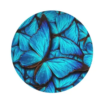  Голубая бабочка Цветочные подставки для напитков, Впитывающая керамическая подставка для журнального столика, Домашний декор, Подарок на новоселье для женщин