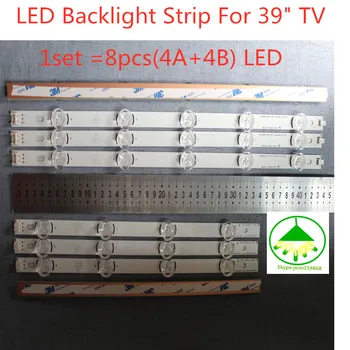 ДЛЯ 100%Новый (4A + 4B) Светодиодная светодиодная лента подсветки для 39-дюймового телевизора LG lnnotek POLA 2.0 39