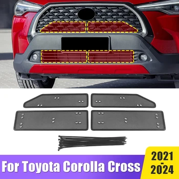 Для Toyota Corolla Cross 2021 2022 2023 2024 XG10 Гибридный автомобиль Передняя гоночная решетка радиатора Москитная сетка Защита тела Чехол Аксессуары