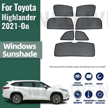 Для Toyota Highlander XU70 2020 2021 2022 2023 2024 Магнитный автомобильный солнцезащитный козырек Передний ветровой стекол Занавес заднего бокового окна Солнцезащитный козырек