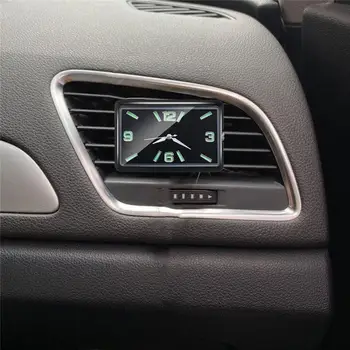  Квадратные автомобильные часы Украшение интерьера Самоклеящиеся электронные вентиляционные зажимы Часы для автомобильного стайлинга Автомобили Кварцевые часы L8p3