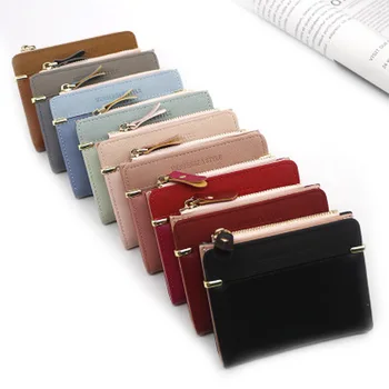 Короткий женский кошелек 2021 PU кожаный кошелек для монет женский салфетка держатель карты для хранения дам сумка мини-клатч