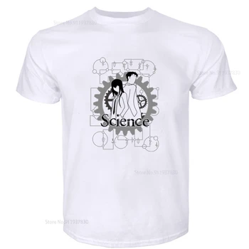 летняя футболка мужская брендовая футболка Классическая футболка Steins Gate Аниме Окабе Маюри Манга Дару Шиина Ринтаро Игра Футболка мужская