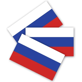 Наклейки на бампер с российским флагом 3 упаковки изготовлены из прочного водонепроницаемого материала, автомобиль/грузовик, корабль/MacBook/ноутбук, автоукрашение