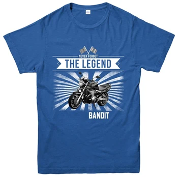 Новая мужская футболка Мода Мужчины Бренд Фитнес Slim Fit Япония Мотоцикл Бандит Футболка, никогда не забывал The Legends Carst Рубашка Мужчины