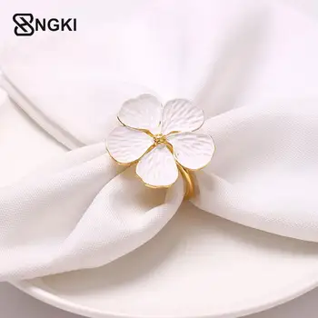  Новая свадебная простая сливовая салфетка кольца 5 лепестков счастливый цветок салфетка для украшения стола горячая распродажа