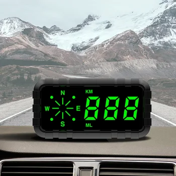 новейший C3010 Универсальный для всех транспортных средств Цифровая сигнализация скорости Скорость Одометр Пробег HUD Компас GPS Спидометр Дисплей