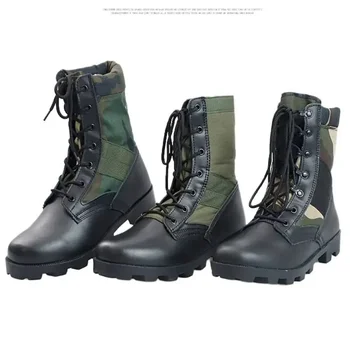  платформа Мужские высокие ботинки для пустыни Тактические военные ботинки Походная обувь на открытом воздухе Камуфляжные боевые ботинки Мужские тренировочные ботинки
