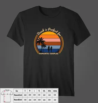 Пляж идеально подходит для романтических пар Новая футболка от США #b487