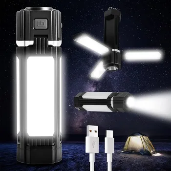 Портативный фонарь для кемпинга с магнитным USB Перезаряжаемый фонарь для кемпинга Открытый светодиодный фонарик Подвесная лампа Палатка Лагерь Снабжение
