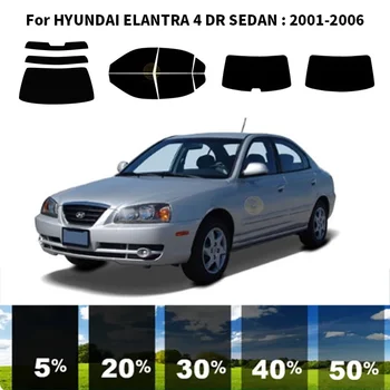  предварительно нарезанная нанокерамика автомобиль УФ тонировка окон комплект автомобильная оконная пленка для HYUNDAI ELANTRA 4 DR SEDAN 2001-2006