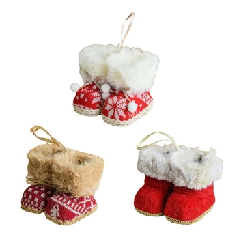 Рождественские конфеты Обувь Подарочные пакеты Санта-Клауса Украшения Украшения для рождественской елки