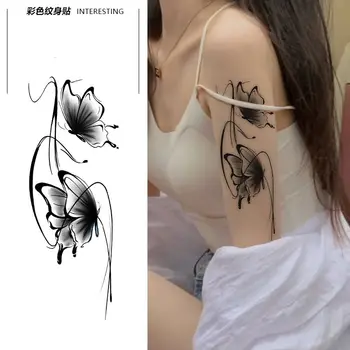 сексуальные чернила бабочка татуировка наклейка искусство водонепроницаемый тату поддельные татуировки для женщин тату милые фестивальные аксессуары hotwife оптом